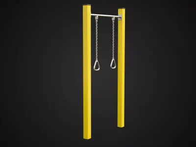 Trapeze Rings Low-poly 3D model