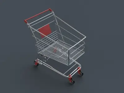 SUPERMARKET TROLLEY 3D model purchase