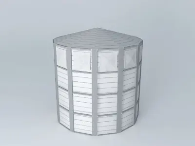 Silo for wood chips Free 3D model