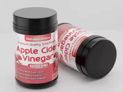 Supplement Powder with Label 3D Modelling 3D model