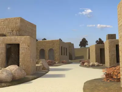 Ancient Settlement In Autumn 3D model purchase