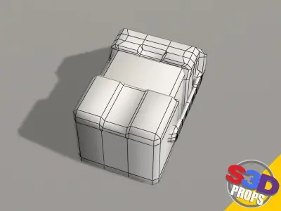 Scifi big crate2 3D model