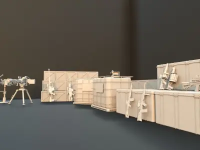 gun asset pack Free 3D model