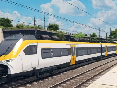 German Regional Train - Mireo Plain Livery Low-poly 3D model