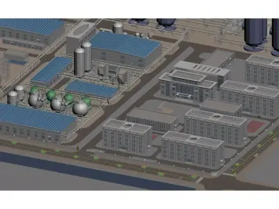 modernized chemical plant 3D model