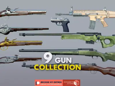 Weapon - Gun - Mega 9 Guns Bundle Pack