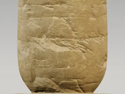 Egyptian papyriform column Low-poly 3D model