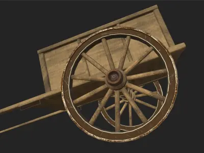 Farmer Cart Low-poly 3D model