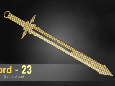 Sword-23 Low-poly 3D model