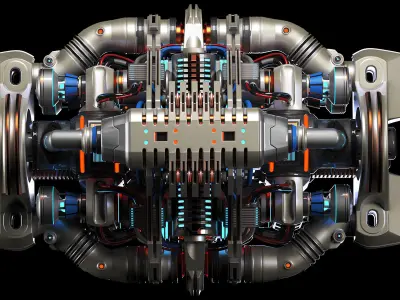 Sci Fi Generator Kitbash Element 3D model