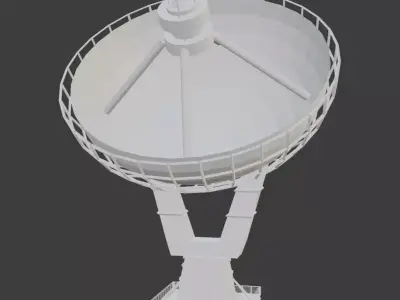 radar satellite dish Free 3D model