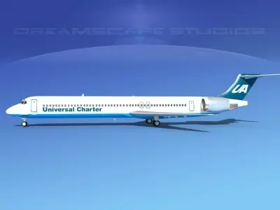 McDonnell Douglas MD83 Universal Airlines 3D model