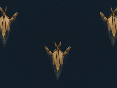F117 Fully Rigged Game Ready 3D model