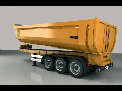 Dump Trailer 3D model purchase