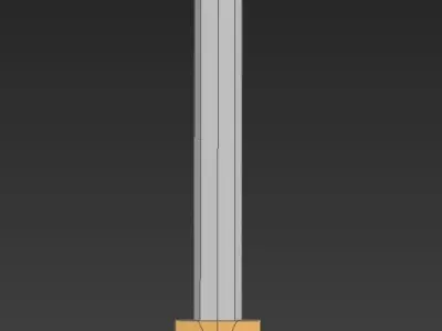 Low-Poly Long Sword Free low-poly 3D model