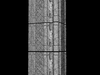 pillar ornament wall middle ages castle photogrammetry 3D model