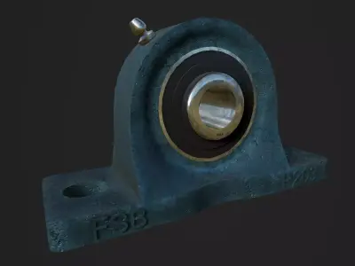 Pillow Block Bearing Low-poly 3D model