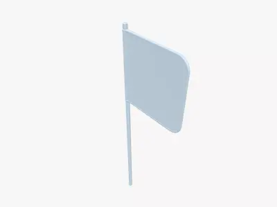 Emergency Flag Low-poly 3D model