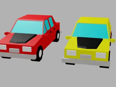 Cars for cartoon Free 3D model