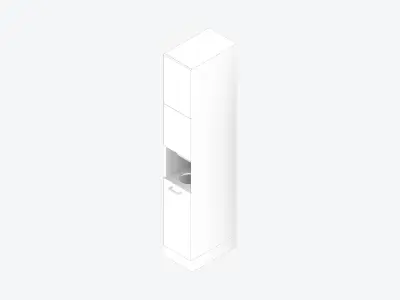 Locker - Laminate - Integral - Sanitiser Station Low-poly 3D model