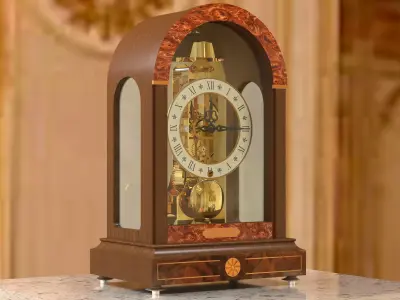 Franz Hermle Skeleton 791-801 Classic Skeleton Table Clock  3D model