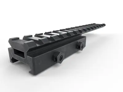 Gun Part4 Rail Mount 01 Low-poly 3D model