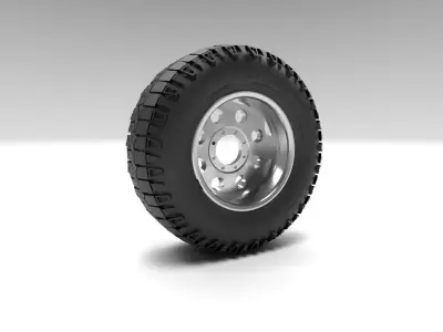 LSMW-0100 Military Truck Wheel 3D model
