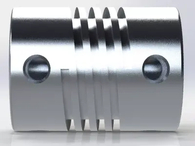 Flexible Shaft Coupling Pack S and D Series 19x25mm 3D print model