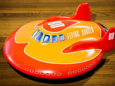 Stylized Flying Saucer Low-poly 3D model