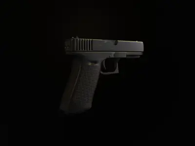 Gun Glock 17 Low-poly 3D model