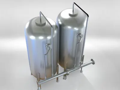 Vertical capacity metering system 3D model