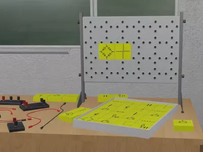 Physics Lab Low Poly 3D Model Low-poly 3D model