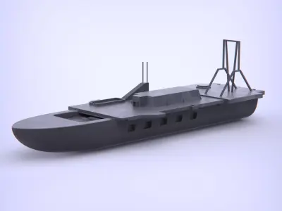 Rc model ship class monitor 3D model