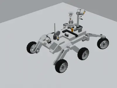 Spacial Explorer T-30-1 Concept rover  Re-Make Free low-poly 3D model