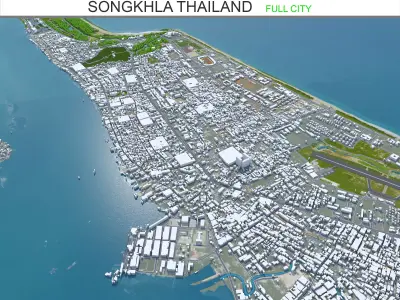 Songkhla Thailand 20km Low-poly 3D model