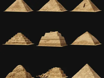 EGYPTIAN PYRAMID ANCIENT EGYPT TEMPLE TOMB COLLECTION 3D model