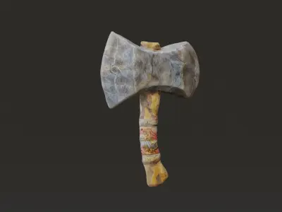Stylized Stone Tomahawk 3D model