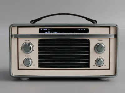 Retro portable radio 3D model