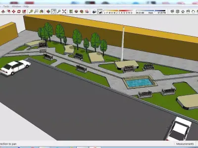 Sketchup Landscape Park E10 Free 3D model