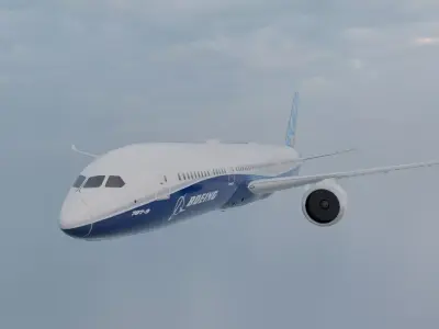 Boeing-787-9  Low-poly 3D model