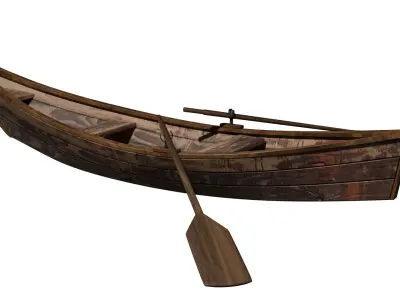 Wooden Boat - 3D model 3D model
