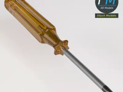 Cross section screwdriver 3D model