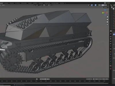 TRX Tracked Robot 10 ton Low-poly 3D model