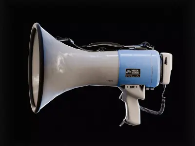 Free Megaphone 3D Model Prop - Game Ready Low-poly 3D model