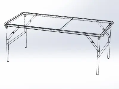 Industrial Folding Mini Coffee Table  3D model