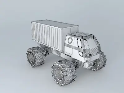 4x4 Tractor Free 3D model