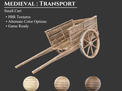 Medieval Collection Transport Carts 3D Model Pack