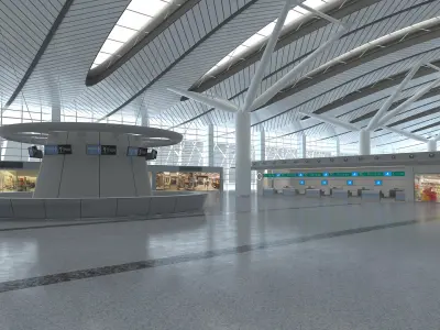  Airport Terminal Interior 01 