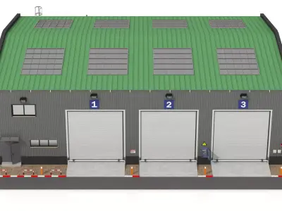 Warehouse 2 Low-poly 3D model get