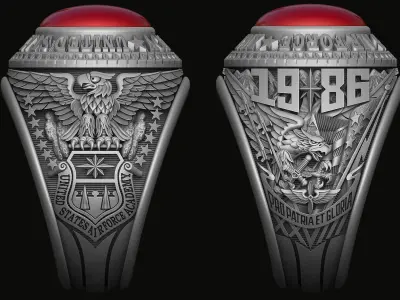 US army ring 1986 3D print model